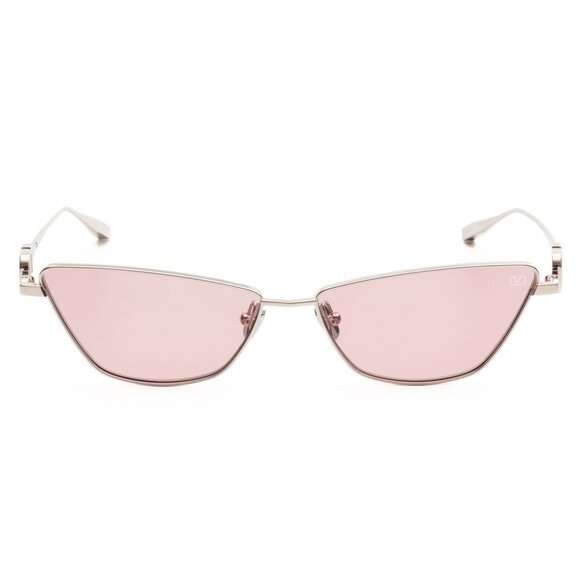 NEW VALENTINO SUNGLASSES SILVER/PINK WOMEN CAT EYE EYEWEAR VALENTINO VLS-135C
